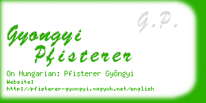gyongyi pfisterer business card