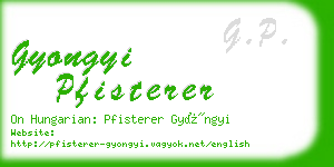 gyongyi pfisterer business card